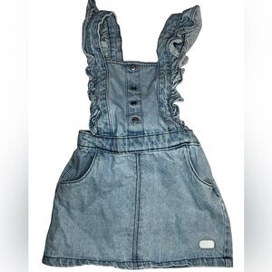 7 For All Mankind Girls Denim Overall Dress - Size 3T